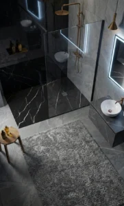 IMBERDECK-APUANO NEGRO-Plato de ducha imitación marmol negro (4)