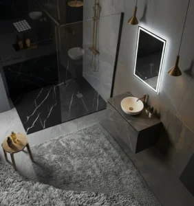 IMBERDECK-APUANO NEGRO-Plato de ducha imitación marmol negro (5)